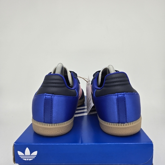 New adidas Samba OG 'Lucid Blue Night Indigo Satin' Women's Shoes Size 7 - Picture 4 of 8